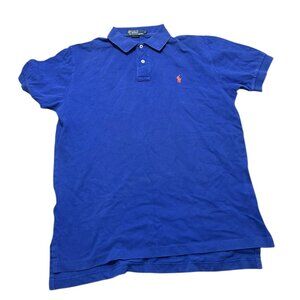 Polo Ralph Lauren Polo Shirt Men's Size Medium Blue 100% Cotton Golf Pullover
